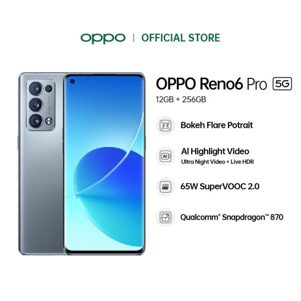 OPPO Reno6 Pro Smartphone (12GB+256GB) - Lunar Grey