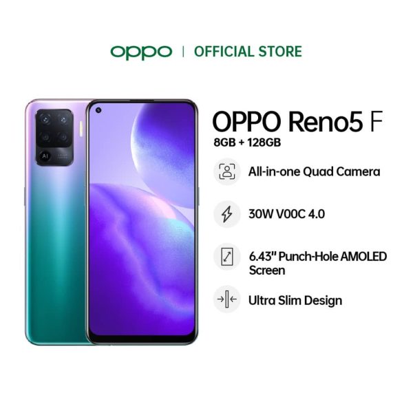 OPPO Reno5 F Smartphone (8GB+128GB) - Fantastic Purple