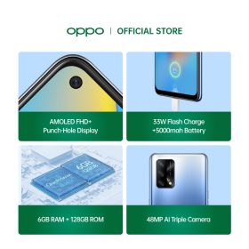 OPPO A74 Smartphone (6GB+128GB) - Prism Black - Image 5