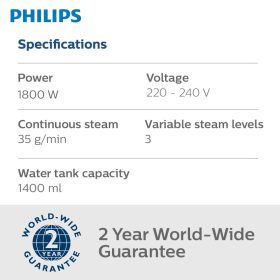 Philips Easy Touch Stand Steamer (1800W,3 settings) GC486 | GC486/36 Garment Care - Image 6