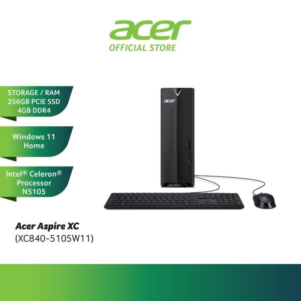 ACER Aspire XC Desktop Intel Celeron N5105 (XC840-5105W11)