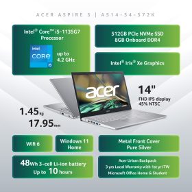 ACER Aspire 5 Intel 11th Gen Core™ i5 Laptop - A514-54-56DM - Image 6
