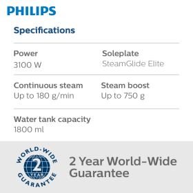 Philips Steam Generator Iron 9000 Series [Free Board & Laundry Bag] PSG9050 | PSG9050/26 - Image 5