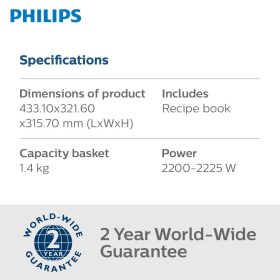 PHILIPS 7.3L Air Fryer XXL Smart Sensing HD9860/91 | HD9860 - Image 9