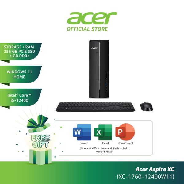 ACER Aspire XC Desktop Intel® Core™ i5 (XC-1760-12400W11)