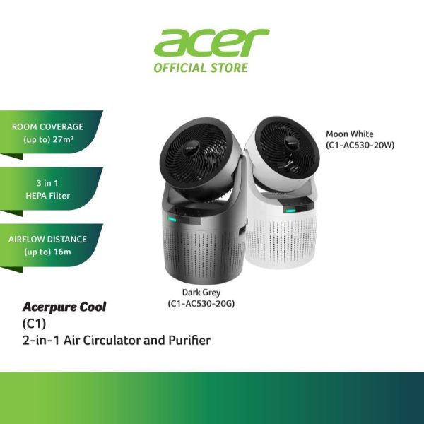 Acerpure Cool Series (2-in-1 Air Circulator and Purifier) - AC530-20G Dark Grey
