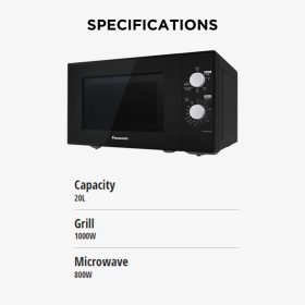 Panasonic NN-GM24J MICROWAVE OVEN 20L GRILL NN-GM24JBMPQ - Image 4
