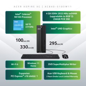 ACER Aspire XC Desktop Intel Celeron N5105 (XC840-5105W11) - Image 5
