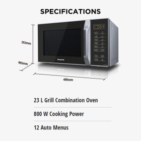 Panasonic NN-GT35H 23L Grill Microwave Oven NN-GT35HBMPQ - Image 4