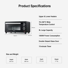 Panasonic NT-H900 Compact Toaster Oven (9L) NT-H900KSK - Image 7