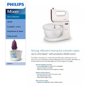 Philips Stand Mixer Viva Collection HR3745 | HR3745/11 - Image 4