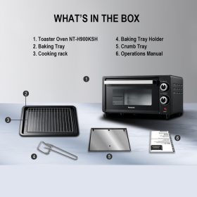 Panasonic NT-H900 Compact Toaster Oven (9L) NT-H900KSK - Image 6