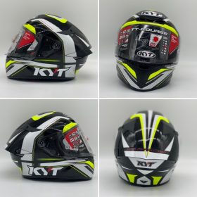 KYT TT-Course Grand Prix Yellow Helmet - Image 5
