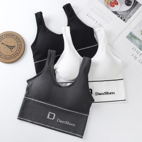 Women Seamless Racerback Sports Bra Yoga Fitness Padded Athletic Vest SZ242 - White - Image 7