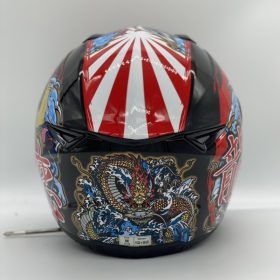 ZEUS GJ-811 AL55 Koi Red White Fullface Helmet - Image 3