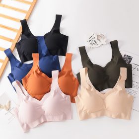 Women Bra Seamless Beauty Back Underwear Ladies Bra Shockproof Sports Sleep Bra Yoga Bra Without Steel Ring SZ118 - Green - Image 3