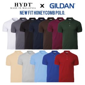 GILDAN x HYDT Unisex Men Polo Shirt Fit Premium Quality Cotton Polyester Soft-Touch Plain Polo Tee - Light Grey - Image 3