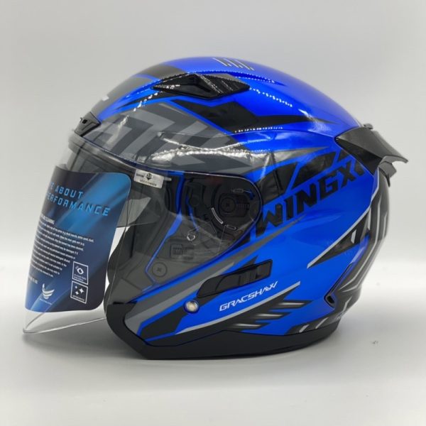 GRACSHAW Gennex G535 WingX Blue Helmet