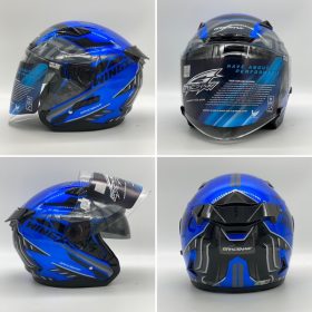 GRACSHAW Gennex G535 WingX Blue Helmet - Image 5