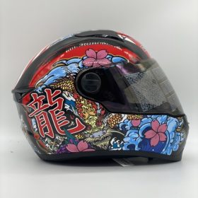 ZEUS GJ-811 AL55 Koi Red White Fullface Helmet - Image 4