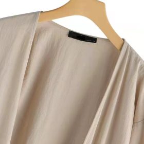 Women's Causal Plus Size Spring Long Sleeve Cardiga Cardigans SZ222 - Khaki - Image 4