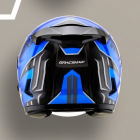 GRACSHAW Gennex G535 WingX Blue Helmet - Image 3