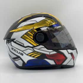 ZEUS GJ-811 AL53 Gundam Fullface Helmet - Silver White - Image 4