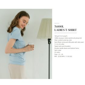 GILDAN Premium Cotton Ladies T-Shirt 76000L Best Women Ladies Side-Seamed Comfortable Plain Round Neck T-Shirt 76000L - Light Pink - Image 5