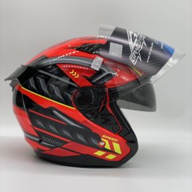 GRACSHAW Gennex G535 Blazzing Red Helmet - Image 4
