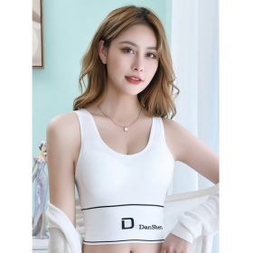 Women Seamless Racerback Sports Bra Yoga Fitness Padded Athletic Vest SZ242 - White - Image 4