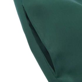 Women Lantern Sleeve Buttons Muslim Loose Casual Maxi Dress SZ219 - Dark Green - Image 5