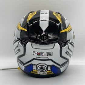 ZEUS GJ-811 AL53 Gundam Fullface Helmet - Silver White - Image 3