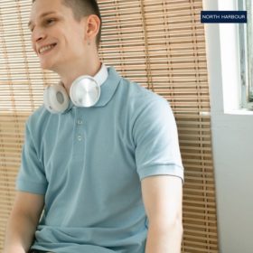 GILDAN x NORTH HARBOUR Cotton Polyester Premium Polo Unisex Adult Men Women Polo Shirt Soft-Touch Plain Polo NHB2400 - Sapphire - Image 4