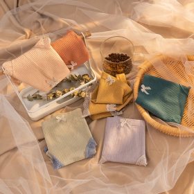 Women Seamless Cotton Panties Sexy Briefs Girl Lace Underwear SZ214 - Light Pink - Image 6