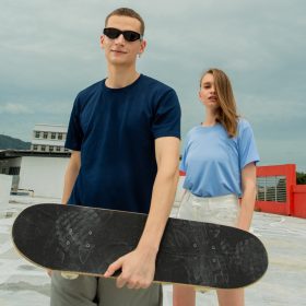 GILDAN x CROSSRUNNER Unisex Men Women Adult Best Selling Sportswear Round Neck Plain Jersey T-Shirt Training Tee CRR3600 - Sapphire - Image 4