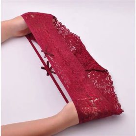 Sexy Lace Panties for Women Underwear Breathable Female Panty Hollow Transparent Briefs Ladies Lingerie SZ046 - Pink - Image 5