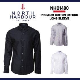 NORTH HARBOUR Long Sleeve Business Shirt Premium Oxford NHB1400 - Charcoal - Image 2