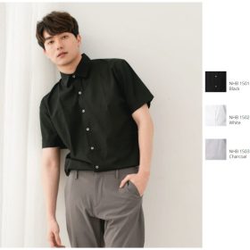 NORTH HARBOUR Business Shirt Premium Oxford Short Sleeve NHB1500 - Charcoal - Image 4