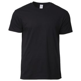 GILDAN The Best Seller Softstyle Cotton Round Neck T-Shirt Unisex Adult Plain Soft Solid Tee T-Shirt 63000 Group X - Black - Image 1
