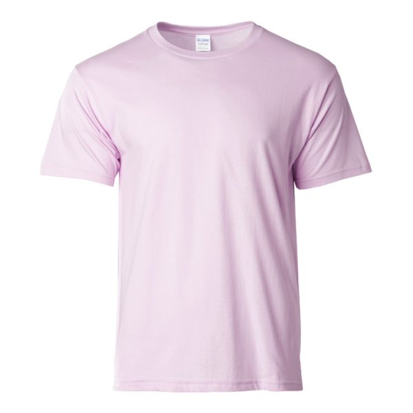 GILDAN The Best Seller Softstyle Cotton Round Neck T-Shirt Unisex Adult Plain Soft Solid Tee T-Shirt 63000 Group X - Light Pink