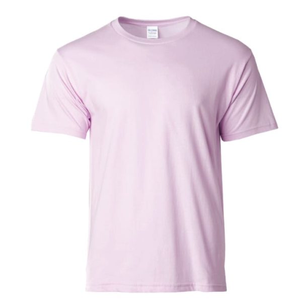 GILDAN The Best Seller Softstyle Cotton Round Neck T-Shirt Unisex Adult Plain Soft Solid Tee T-Shirt 63000 Group B - Light Pink