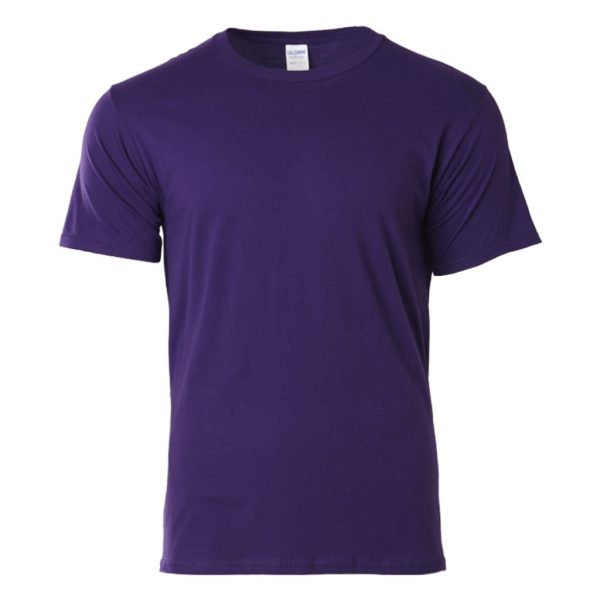 GILDAN The Best Seller Softstyle Cotton Round Neck T-Shirt Unisex Adult Plain Soft Solid Tee T-Shirt 63000 Group D - Purple