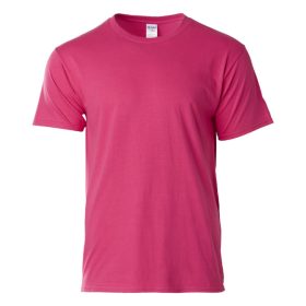 GILDAN The Best Seller Softstyle Cotton Round Neck T-Shirt Unisex Adult Plain Soft Solid Tee T-Shirt 63000 Group D - Heliconia