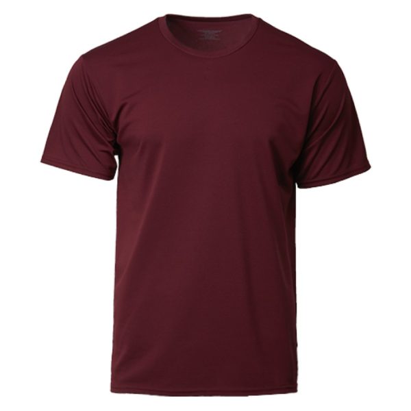 CROSSRUNNER Unisex Performance Sportswear Round Neck Plain Jersey T-Shirt Training Tee - Multi Color CRR3600 Group E - Maroon