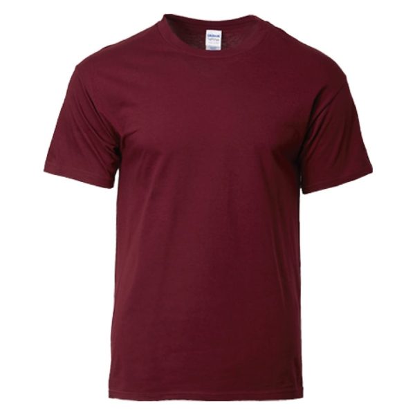 GILDAN The Best Seller Softstyle Cotton Round Neck T-Shirt Unisex Adult Plain Soft Solid Tee T-Shirt 63000 Group A - Maroon