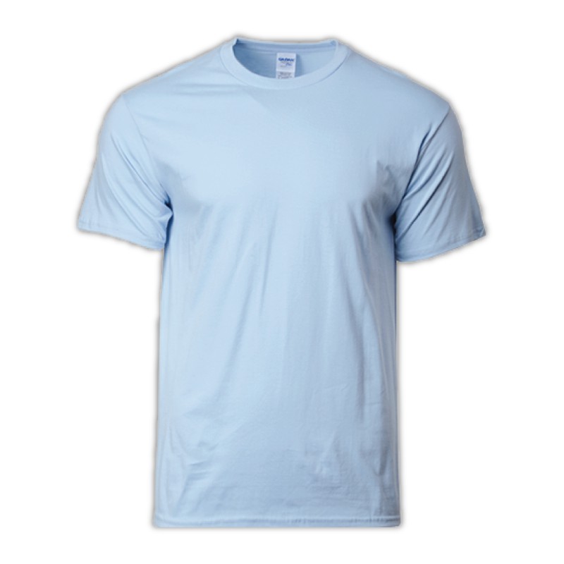 GILDAN Premium Unisex Adult Men Women Plain Round Neck Premium Cotton T-Shirt 76000 Group F - Light Blue - Image 1