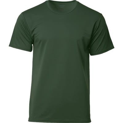 Gildan x Crossrunner Unisex Quick Dry Soft Round Neck Plain Jersey T-Shirt CRR3600 - Forest Green