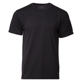Gildan x Crossrunner Unisex Quick Dry Soft Round Neck Plain Jersey T-Shirt CRR3600 - Black - Image 1