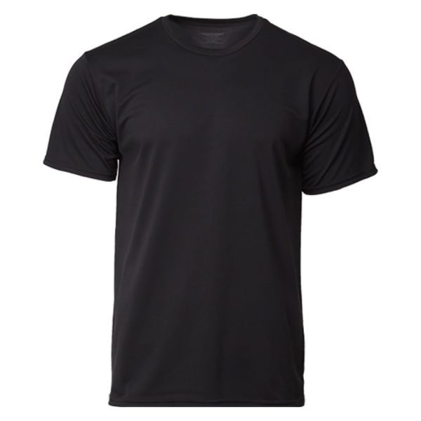 Gildan x Crossrunner Unisex Quick Dry Soft Round Neck Plain Jersey T-Shirt CRR3600 - Black