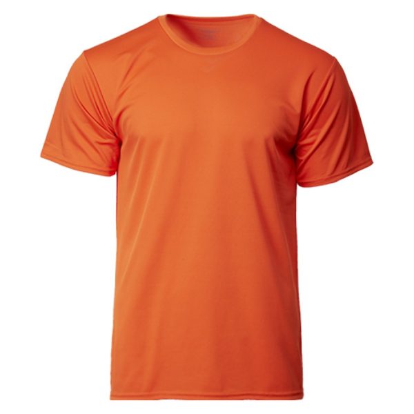 CROSSRUNNER Unisex Performance Sportswear Round Neck Plain Jersey T-Shirt Training Tee - Multi Color CRR3600 Group F - Orange